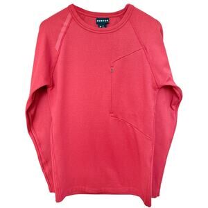 Burton Sweatshirt Mens Medium Red Crewneck Pullover Tech Pocket Outdoor